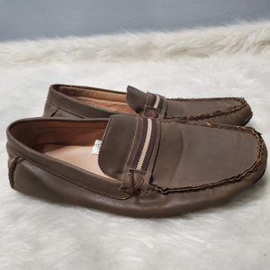 Merona Brown Faux Leather Slip On Loafers, 8.5